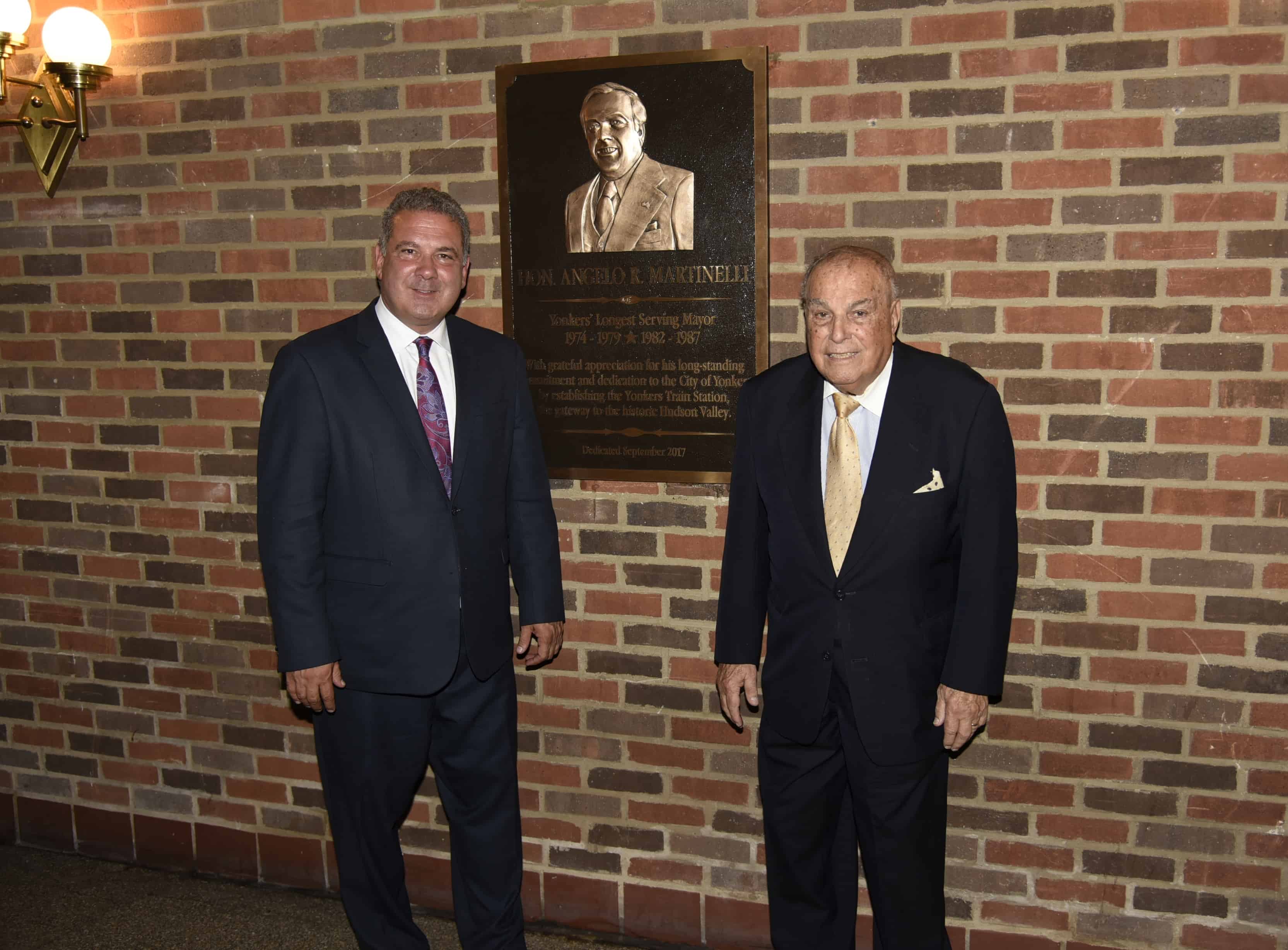 Plaque Honors Former Mayor Martinelli at Train Station Plaque Honors Former Mayor Martinelli at Train Station