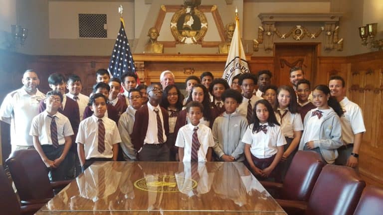 Charter School Students Visit City Hall