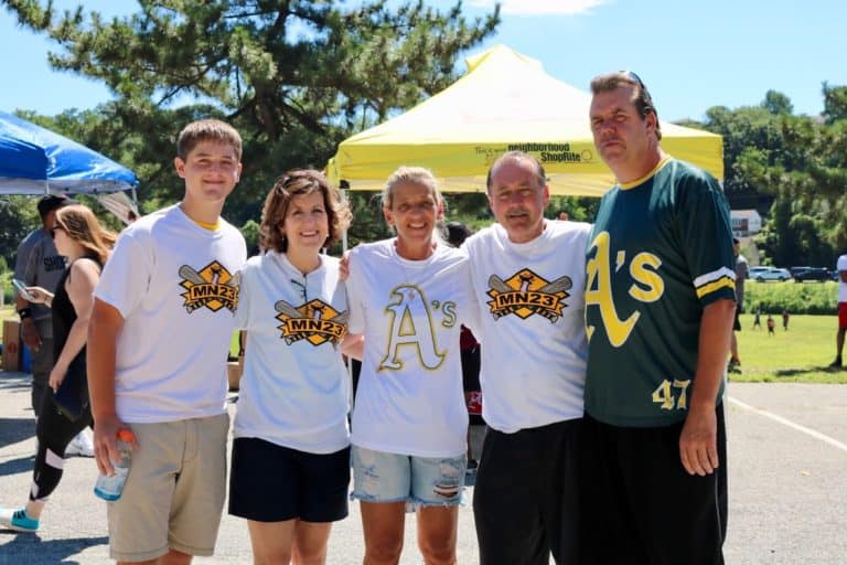 Transplant Recipient Joins  Nolans at Softball Tourney