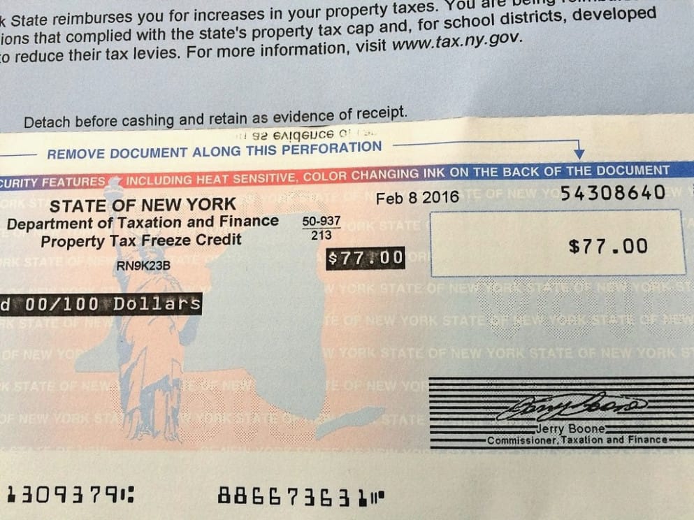New York State Tax Rebate Check