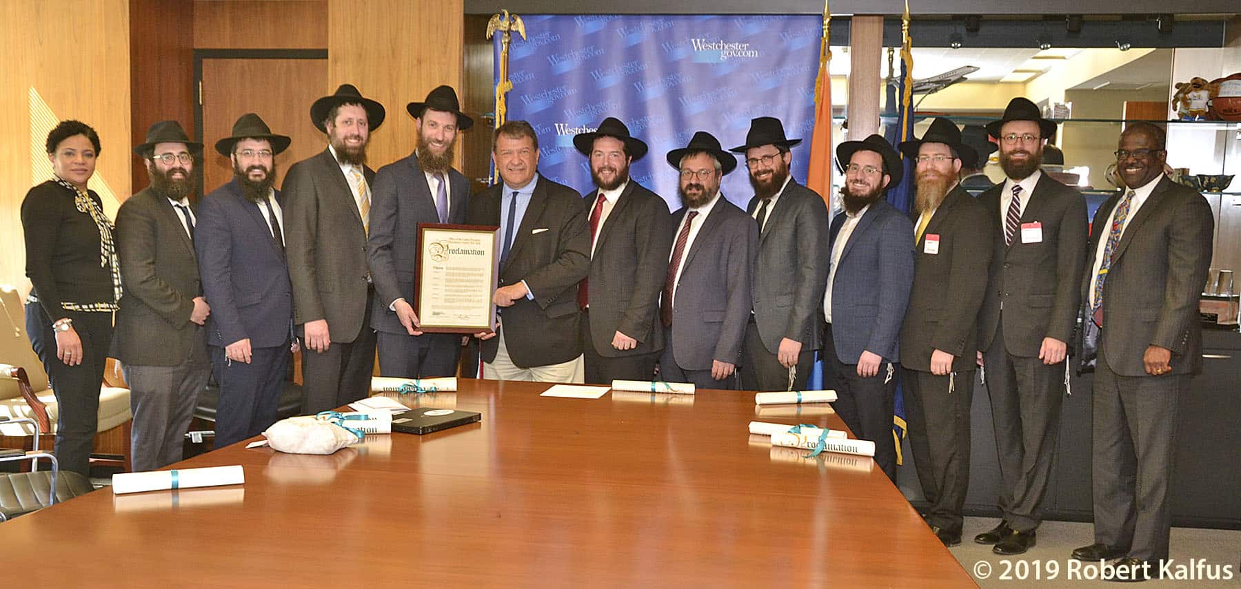 Rabbis Meet with County Executive Latimer Rabbis Meet with County Executive Latimer