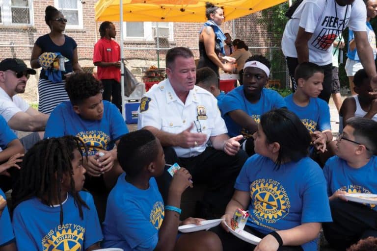 Rotary Funds Rehab of B-Ball   Court to Help Yonkers Youth