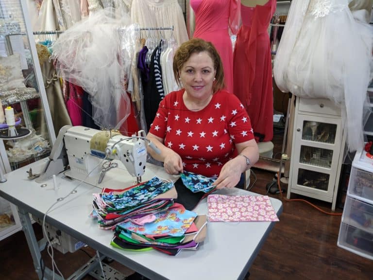 Westchester Dressmaker Making Masks During Virus