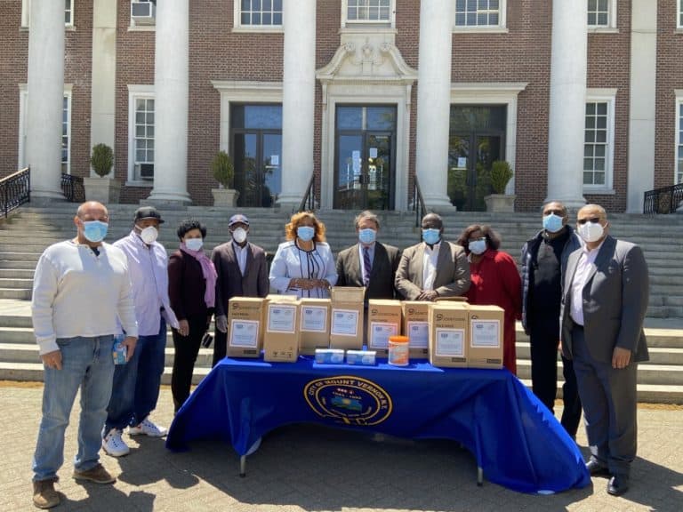 Latimer Delivers Donated Masks to Mount Vernon
