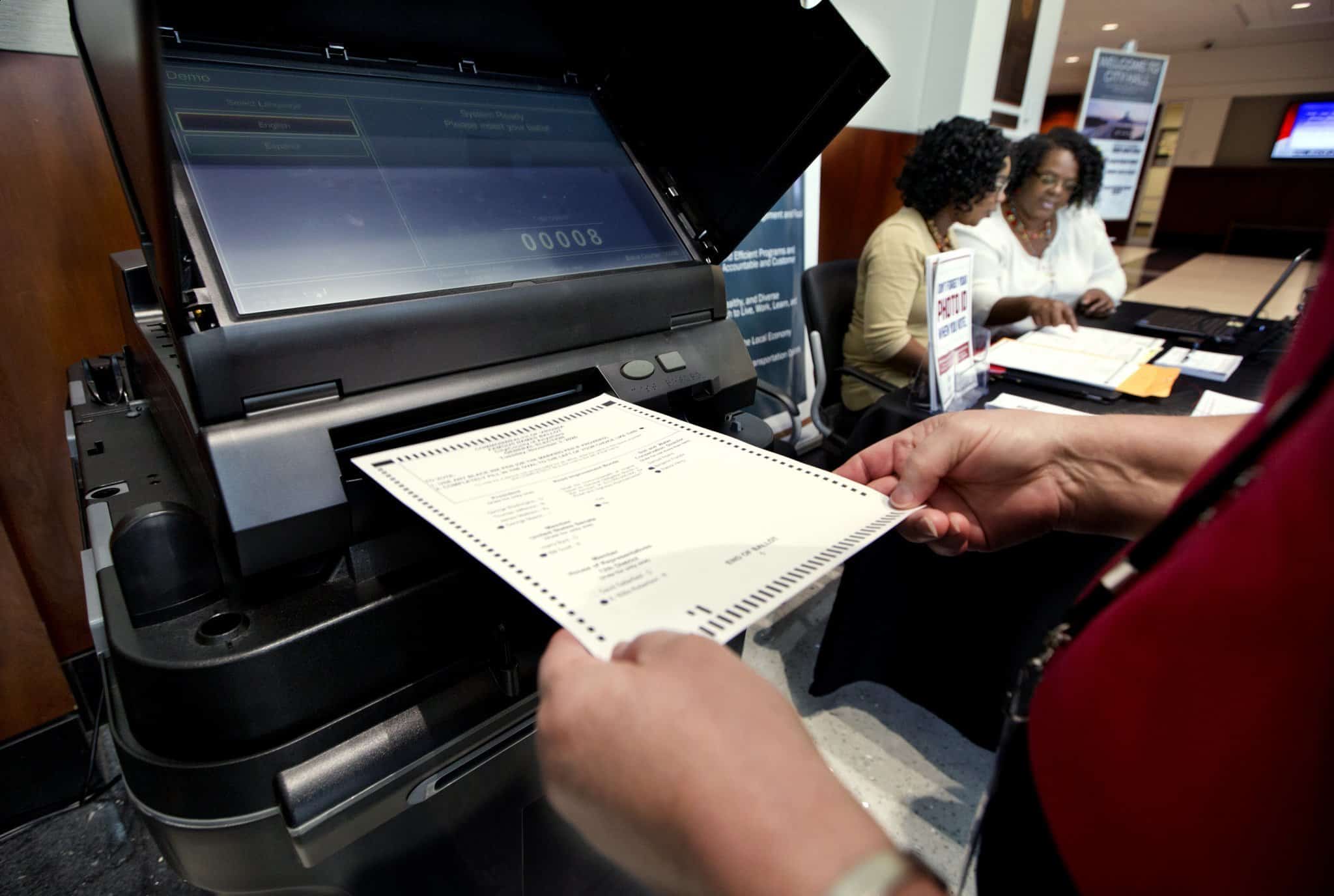 imagecast voting machine face up or face down