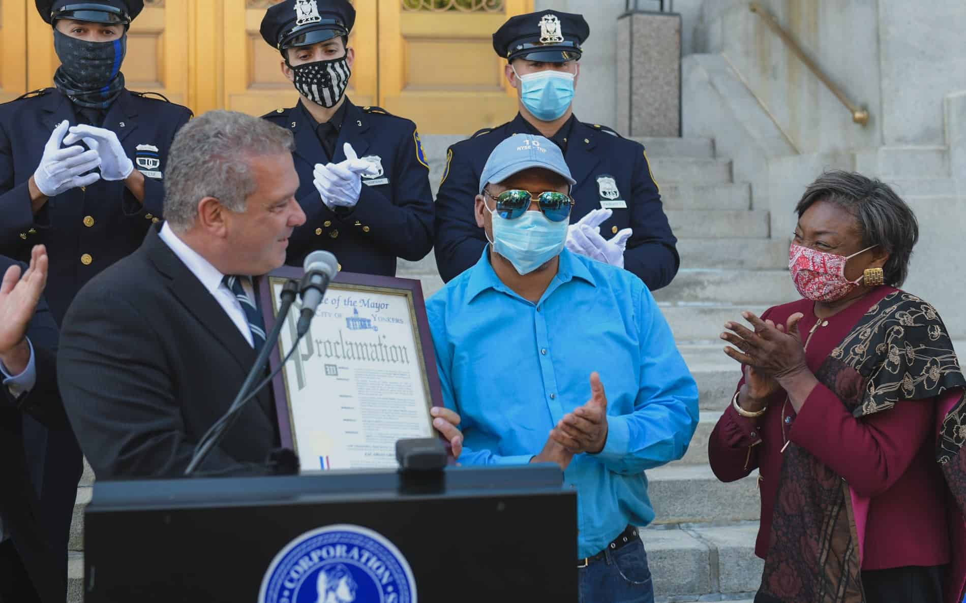 Yonkers Police, FBI & Good Samaritan Honored for Heroic Acts Yonkers Police, FBI & Good Samaritan Honored for Heroic Acts