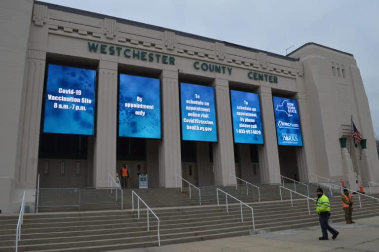 NY State Opens COVID Vaccine Site at County Center in White Plains
