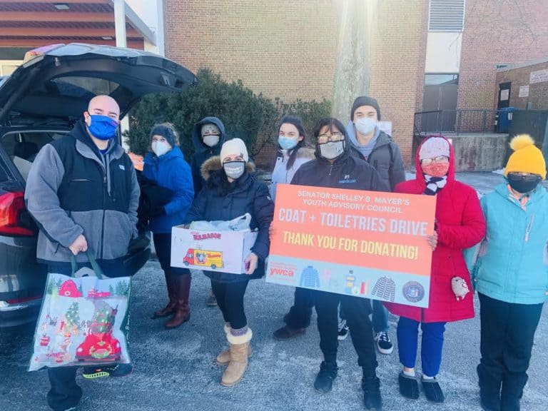 Sen. Mayer’s Youth Council Collects Coats for People in Westchester Who Need Them