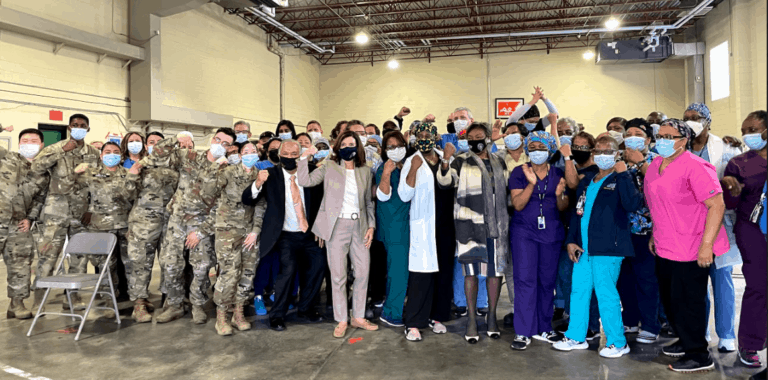 Lt. Gov. Kathy Hochul Visits Yonkers Armory Vaccination Site