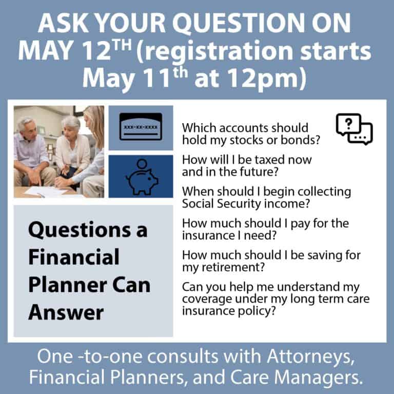 Westchester Senior Law Day- Free Zoom Consultation May 12-Register on May 11