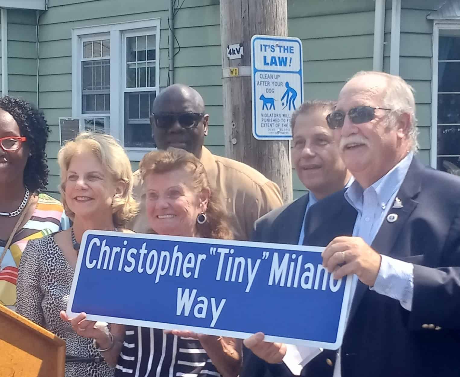 Yonkers Street Renamed for Christopher “Tiny” Milano Yonkers Street Renamed for Christopher “Tiny” Milano