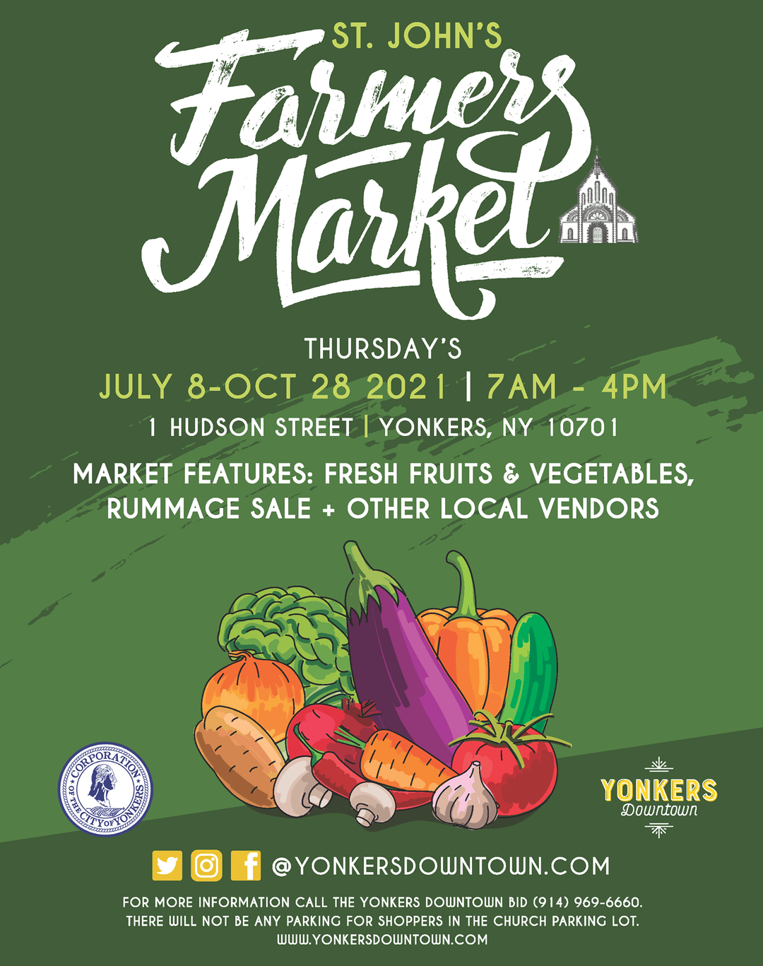 St. John’s Church Farmers Market Returns in Yonkers for 2021 Yonkers