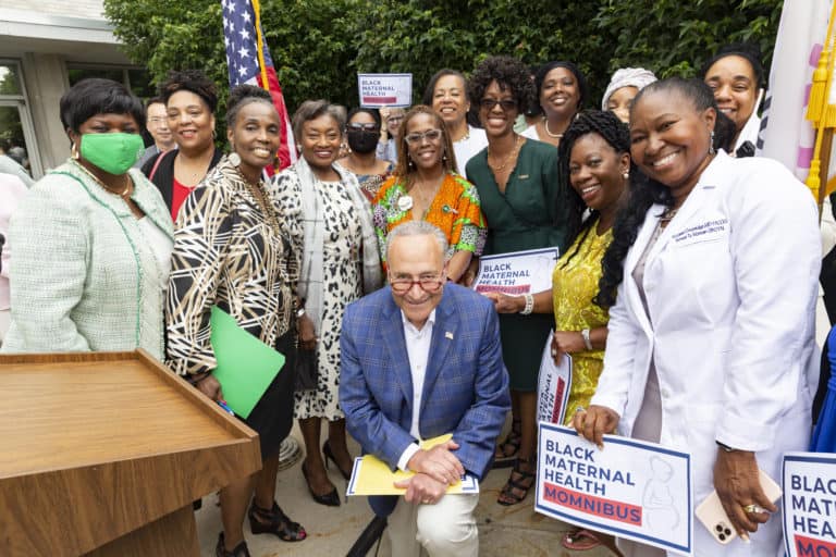 Sen. Schumer in Yonkers, Joins STSI at St. John’s Riverside Hospital to Fight Black Maternal Health Crisis