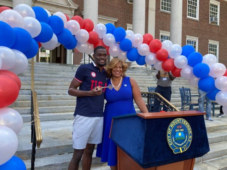 Mt. Vernon Honors Rai Benjamin, Olympic Hero, With Key to the City