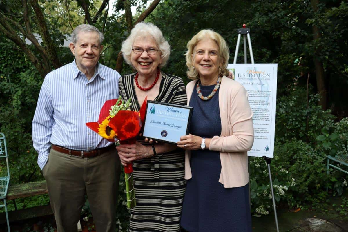Senator Mayer Presents Elizabeth Baird Saenger With Woman of Distinction Award Senator Mayer Presents Elizabeth Baird Saenger With Woman of Distinction Award