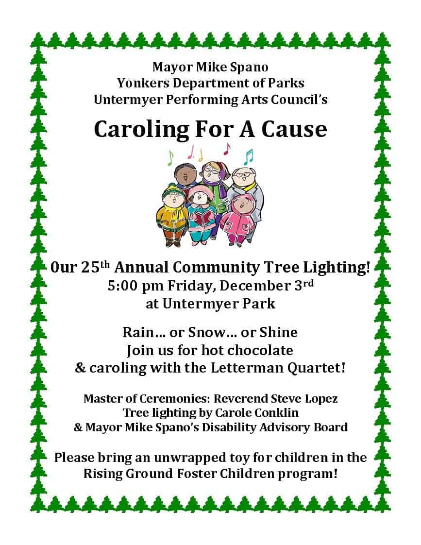 UPAC Presents Tree Lighting & Caroling With a Cause, Friday Dec. 3, 5pm-6pm UPAC Presents Tree Lighting & Caroling With a Cause, Friday Dec. 3, 5pm-6pm