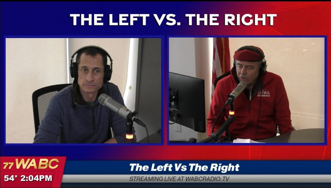 Anthony Weiner Starts Radio Show With Curtis Sliwa on WABC Anthony Weiner Starts Radio Show With Curtis Sliwa on WABC