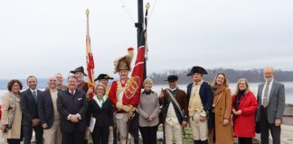 Mayer, Harckham, Revolutionary War Reenactors Celebrate the Signing of the NYS 250th Commemoration Act