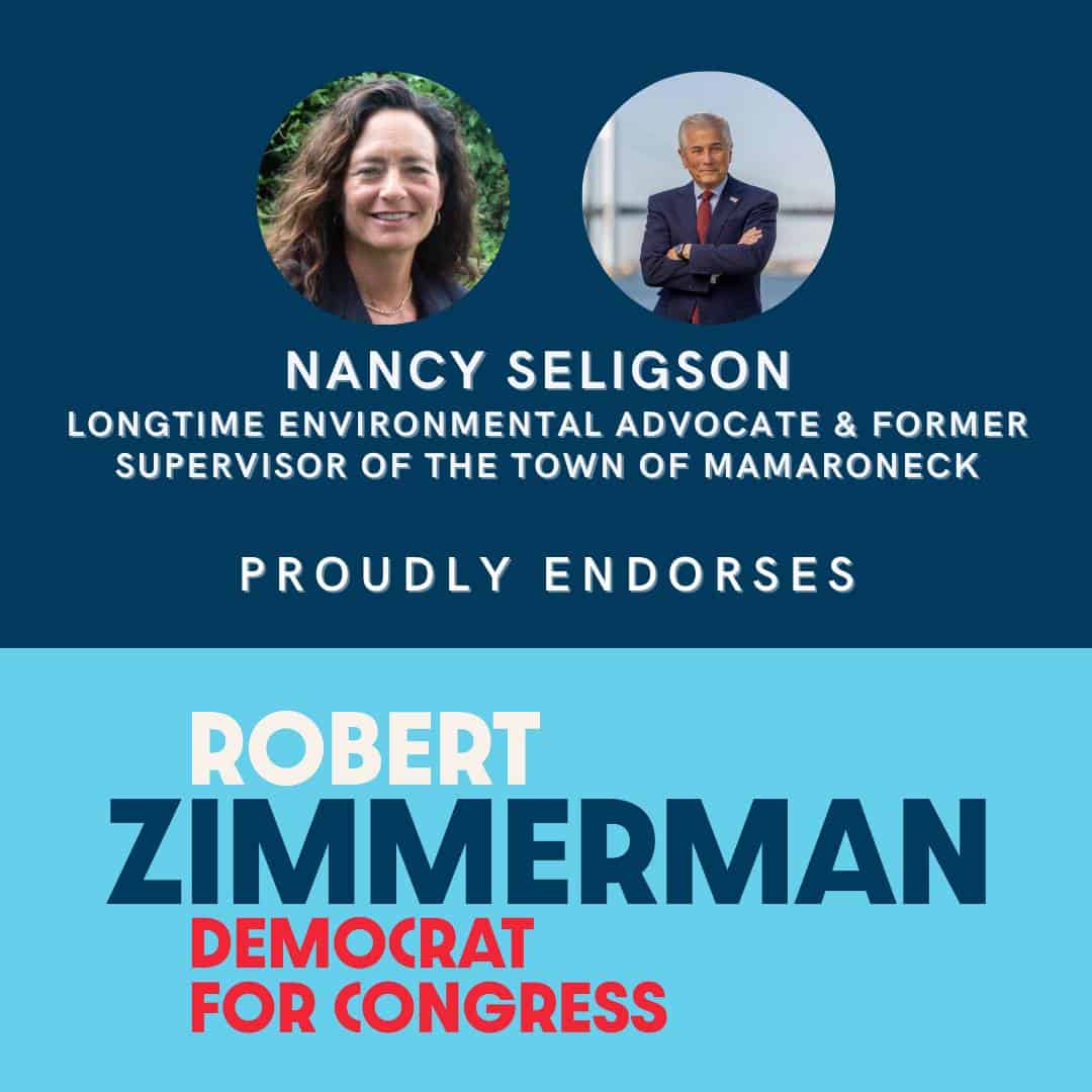 Former Mamaroneck Supervisor Seligson, Endorses Zimmerman for Congress Former Mamaroneck Supervisor Seligson, Endorses Zimmerman for Congress