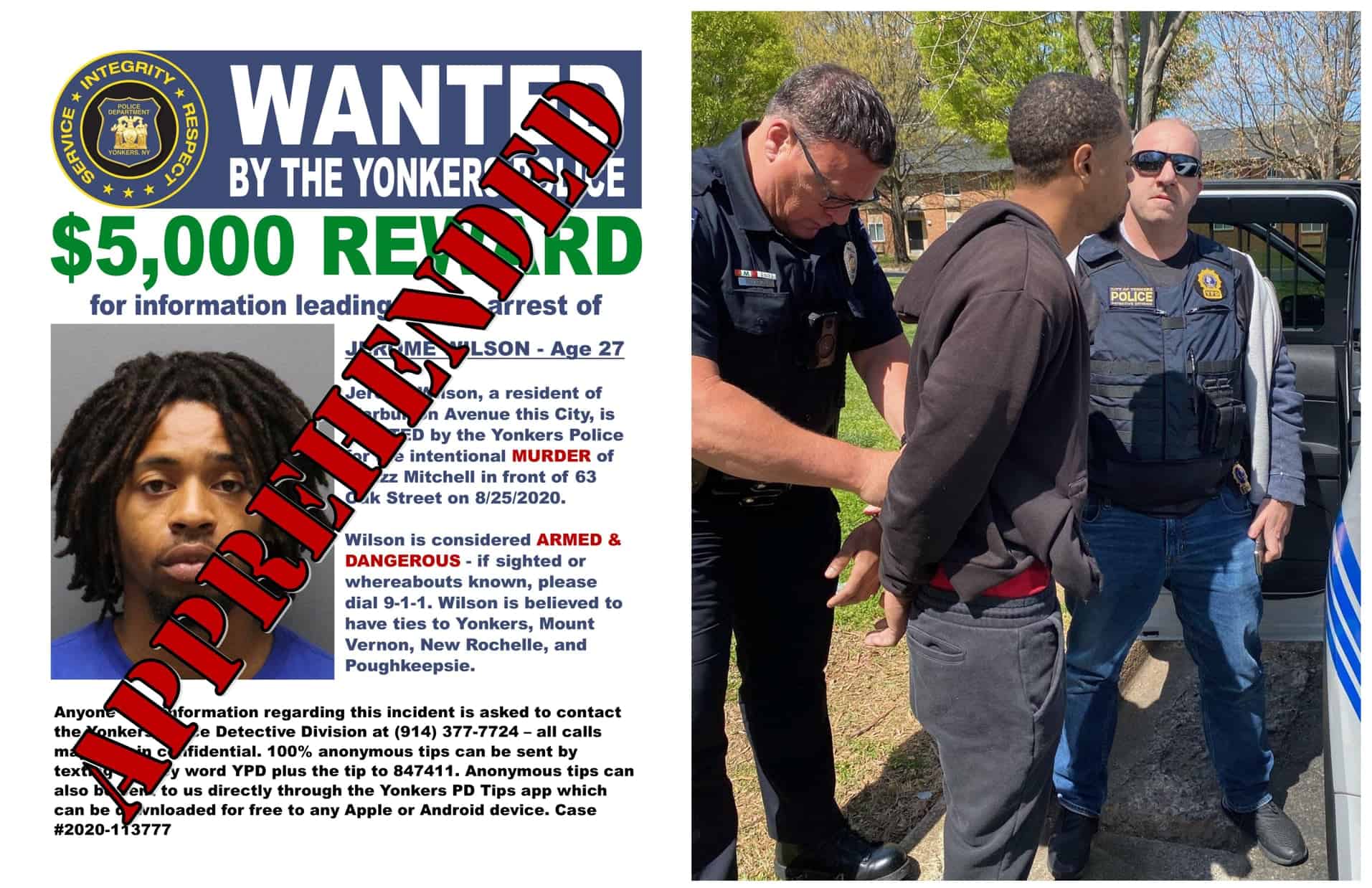 Yonkers Police Apprehend Wanted Murder Suspect Jerome Wilson in North Carolina Yonkers Police Apprehend Wanted Murder Suspect Jerome Wilson in North Carolina