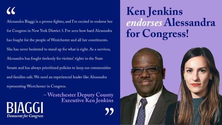 Westchester Deputy County Executive Jenkins Endorses Biaggi for Congress -NY -3
