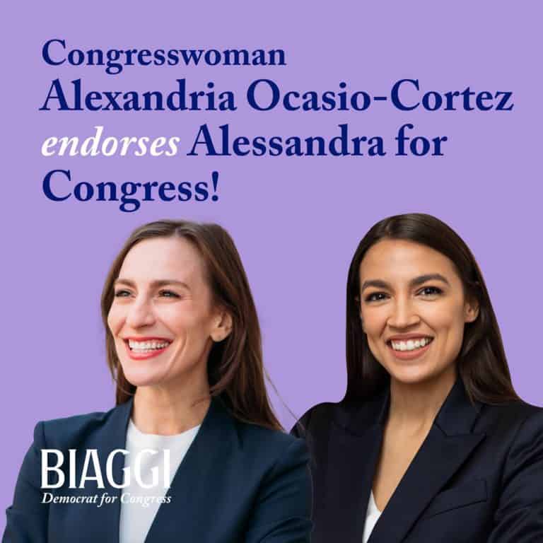 AOC Endorses Biaggi for Congress in NY-17