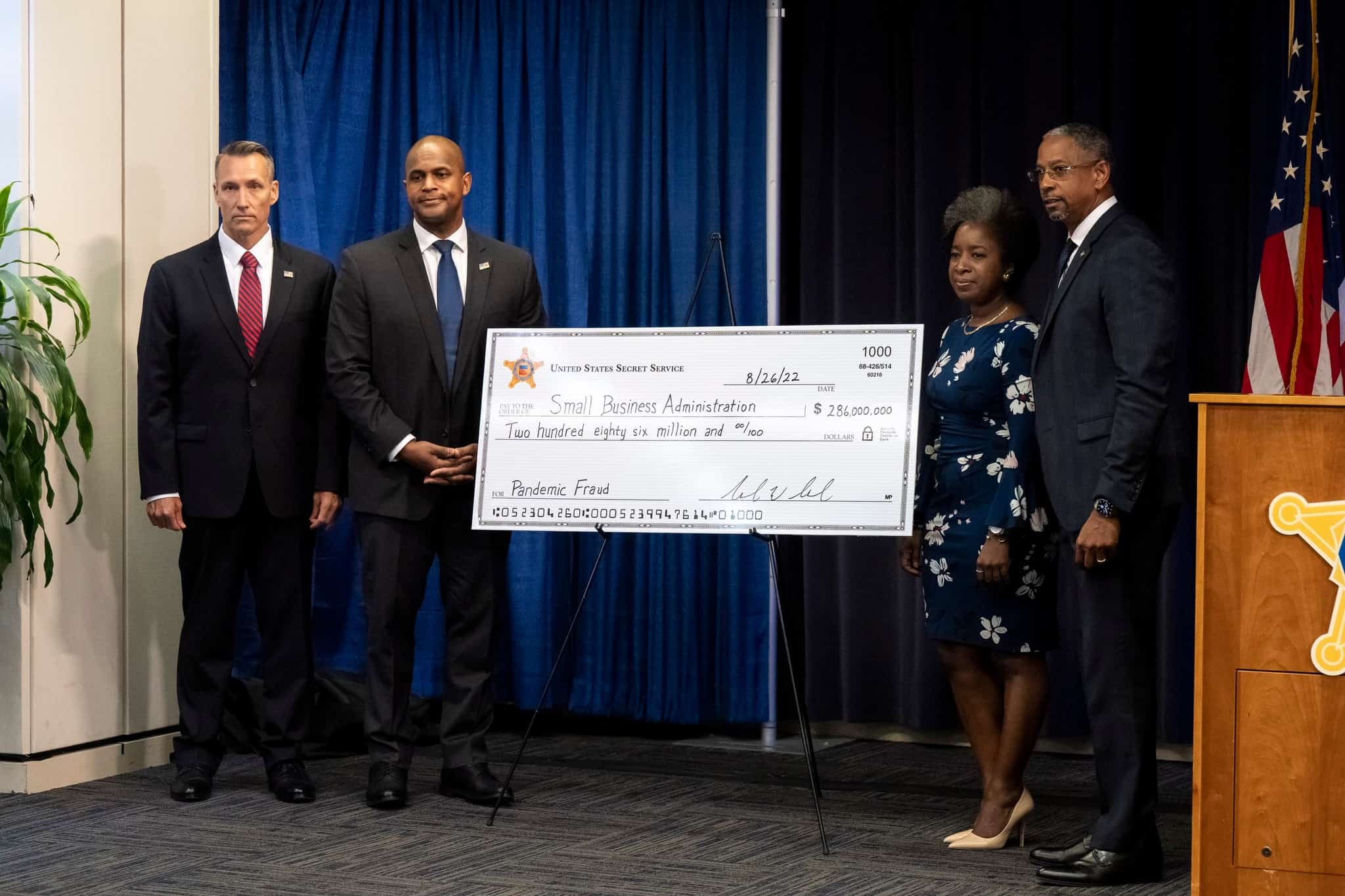 Secret Service Recovers $286 Million in Fraudulent SBA Disaster Loans Secret Service Recovers $286 Million in Fraudulent SBA Disaster Loans