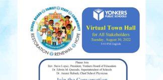 Yonkers Public Schools Virtual Town Hall Aug. 30 5pm