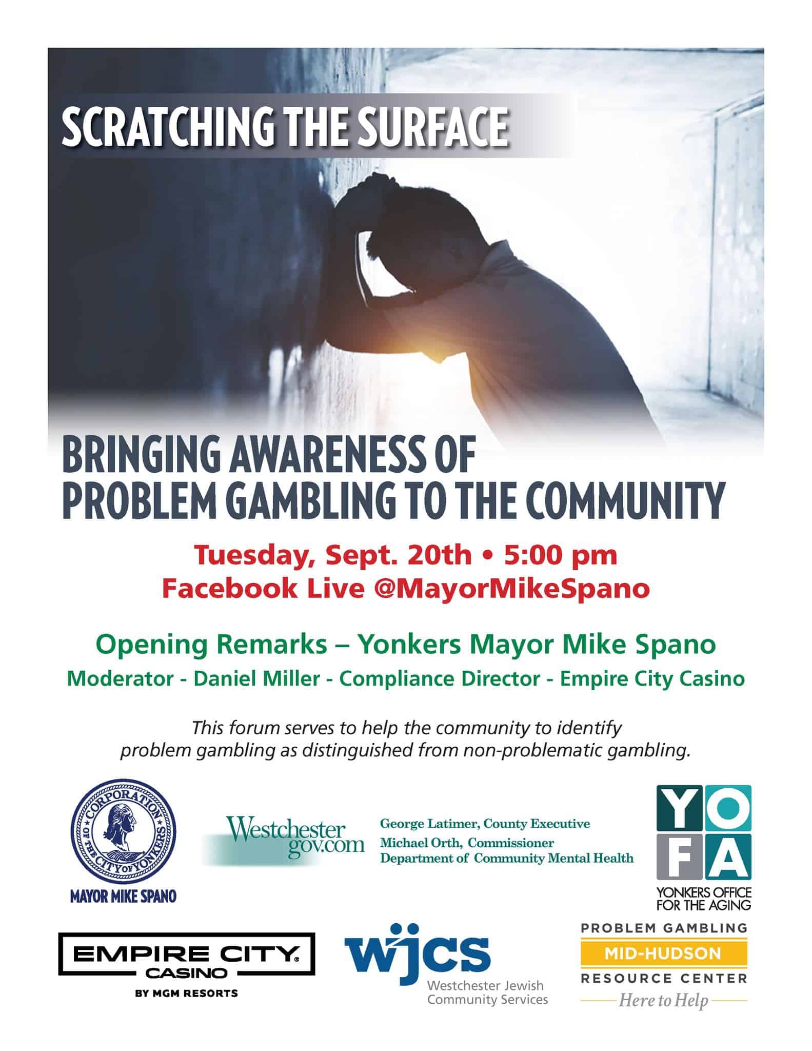 Bringing Awareness of Problem Gambling to the Community-Facebook Live-Sept. 20-5pm Bringing Awareness of Problem Gambling to the Community-Facebook Live-Sept. 20-5pm