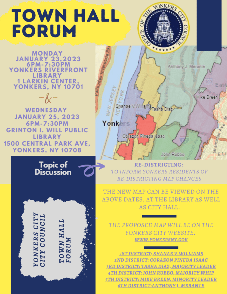 Councilman Merante, Yonkers Republicans Opposed to Proposed City Council Redistricting Plan