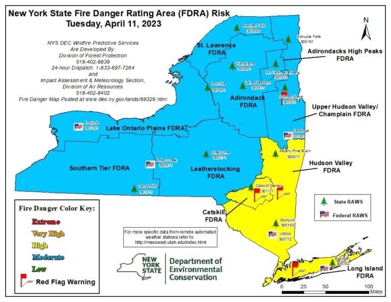FIRE DANGER WARNING ISSUED FOR WESTCHESTER COUNTY & HUDSON VALLEY REGION