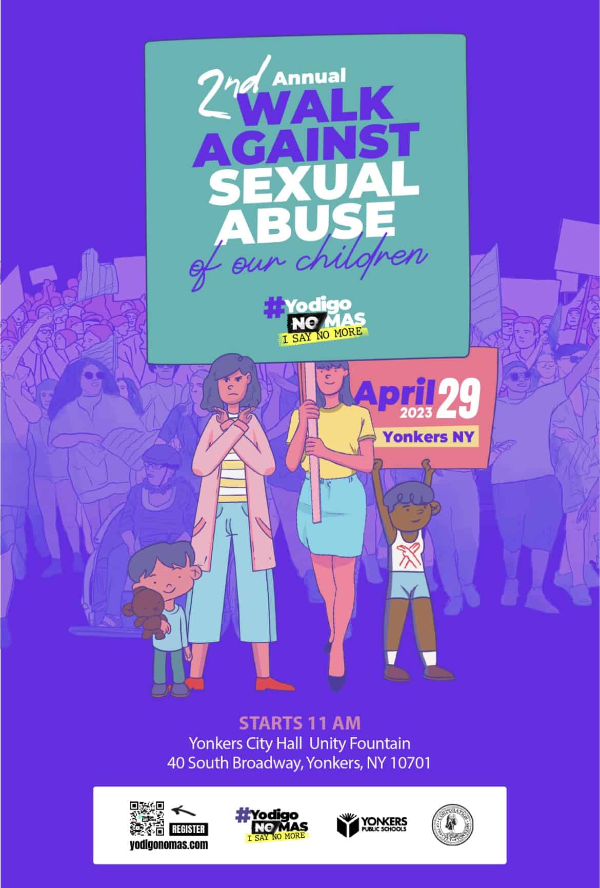 Walk Against Sexual Abuse in Yonkers April 29 Walk Against Sexual Abuse in Yonkers April 29