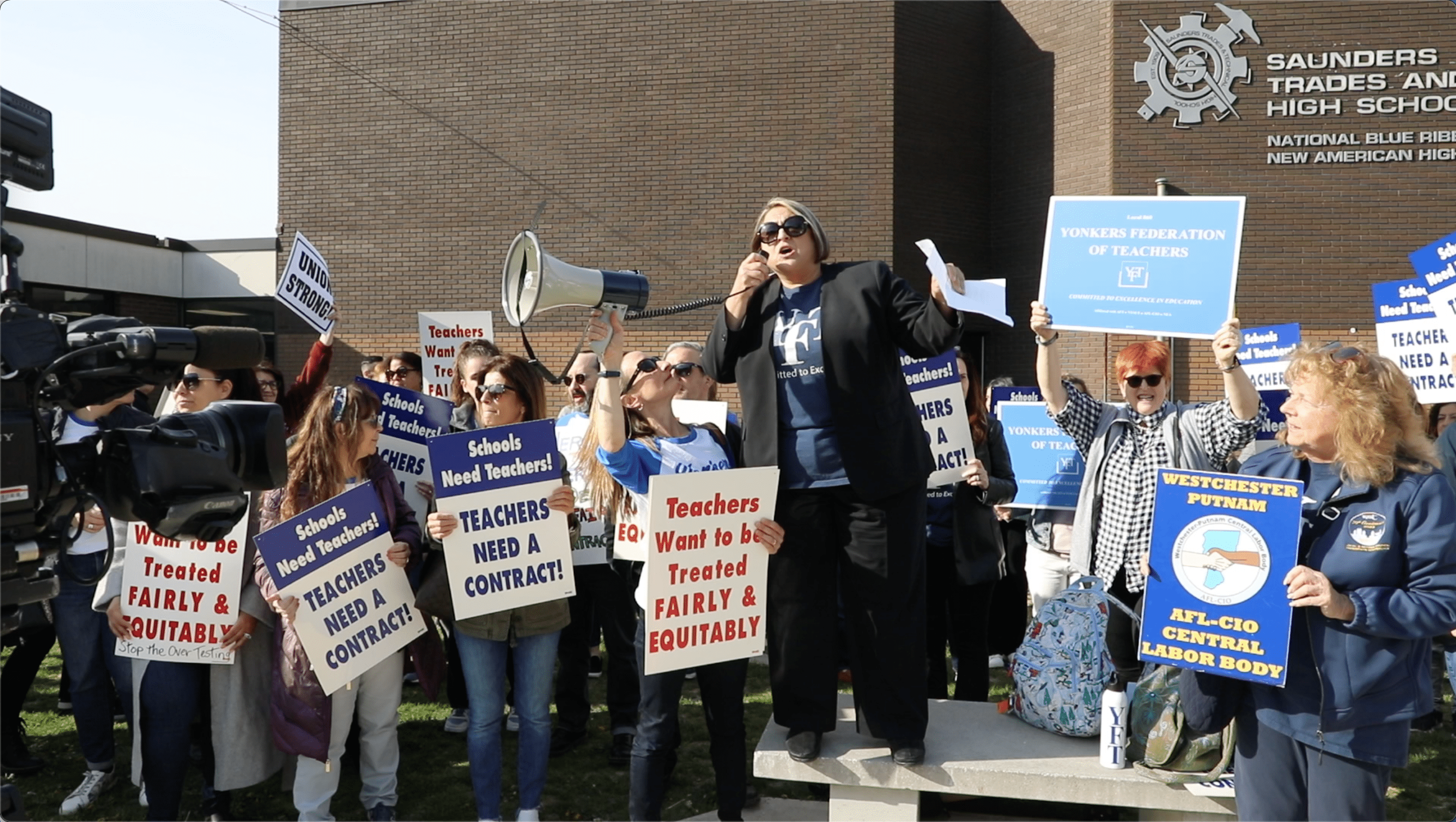 Yonkers Educators Rally for Fair Contract at Board of Education Meeting Yonkers Educators Rally for Fair Contract at Board of Education Meeting