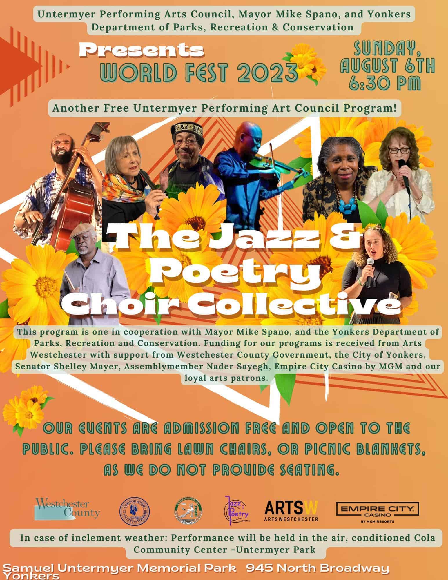 Free Jazz and Poetry This Sunday at Untermyer Park Free Jazz and Poetry This Sunday at Untermyer Park