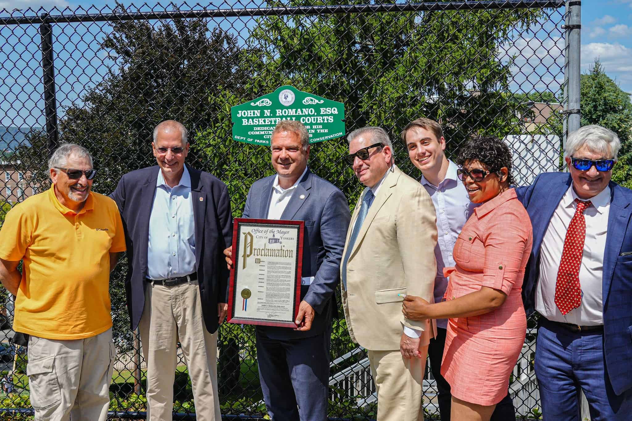 Basketball Court at Columbus Park Dedicated in Honor of John N. Romano Basketball Court at Columbus Park Dedicated in Honor of John N. Romano