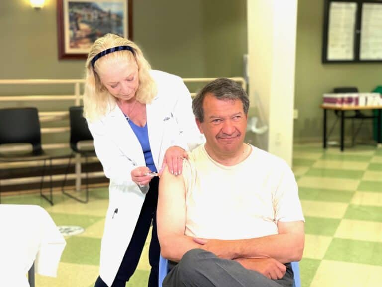 County Executive George Latimer Fights Influenza and Covid-19 by Getting Both Vaccines 