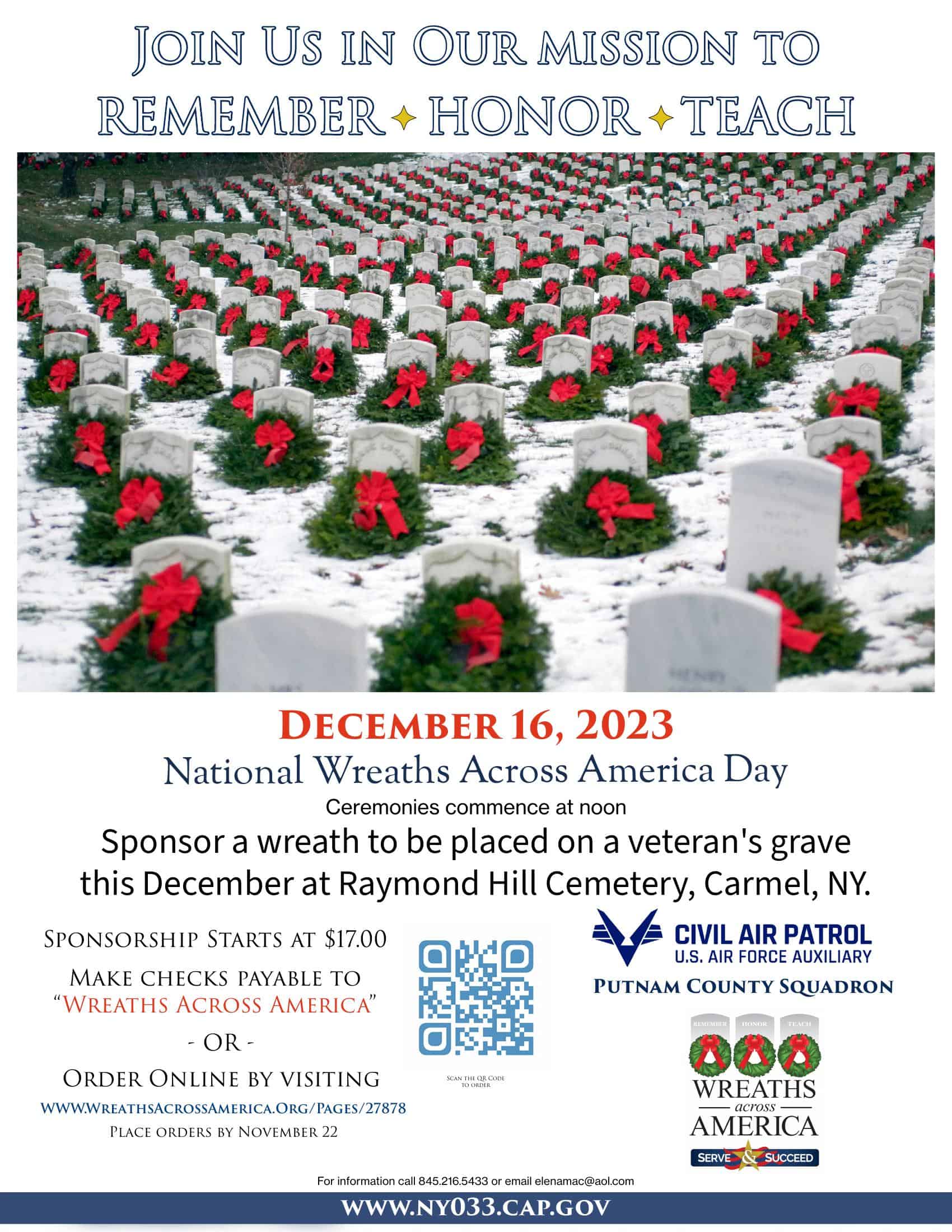 Wreaths Across America Fundraiser in Yorktown Nov. 19 Yonkers Times