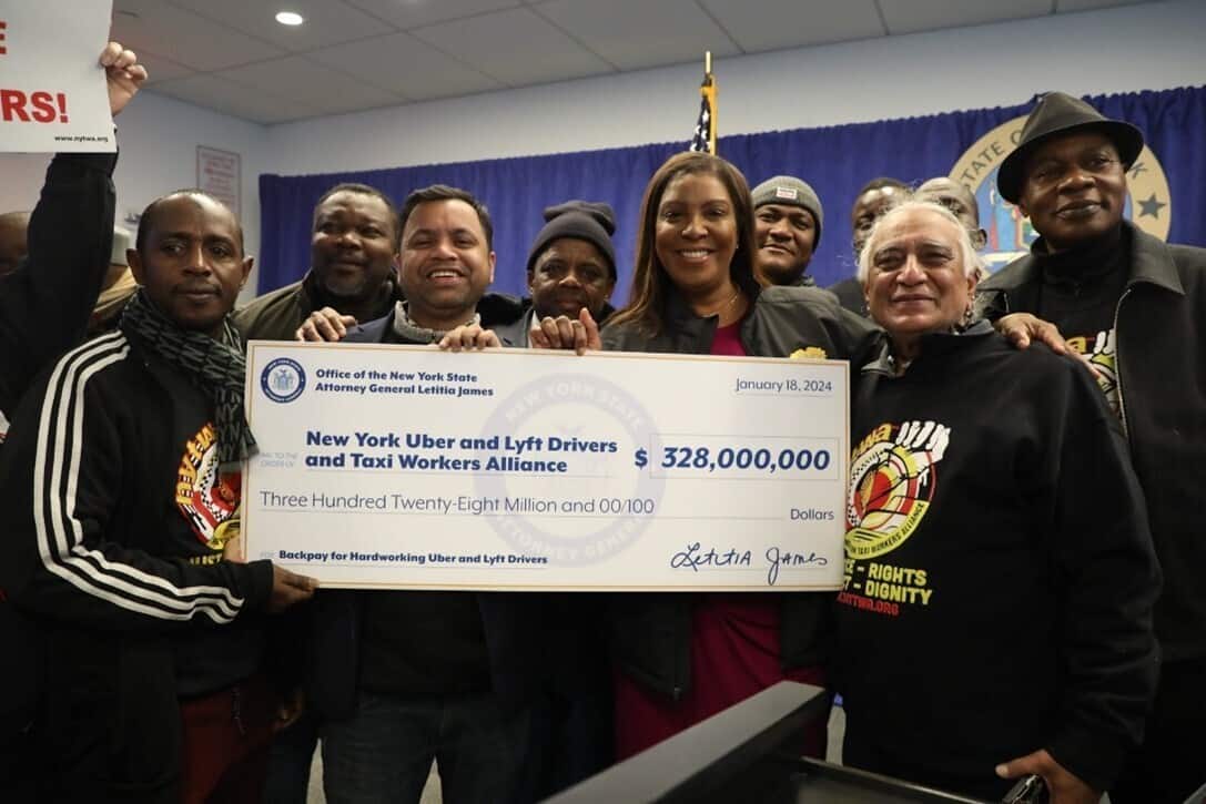 Attorney General James Joins New York City Uber and Lyft Drivers to Celebrate Historic $328 Million Settlement Attorney General James Joins New York City Uber and Lyft Drivers to Celebrate Historic $328 Million Settlement