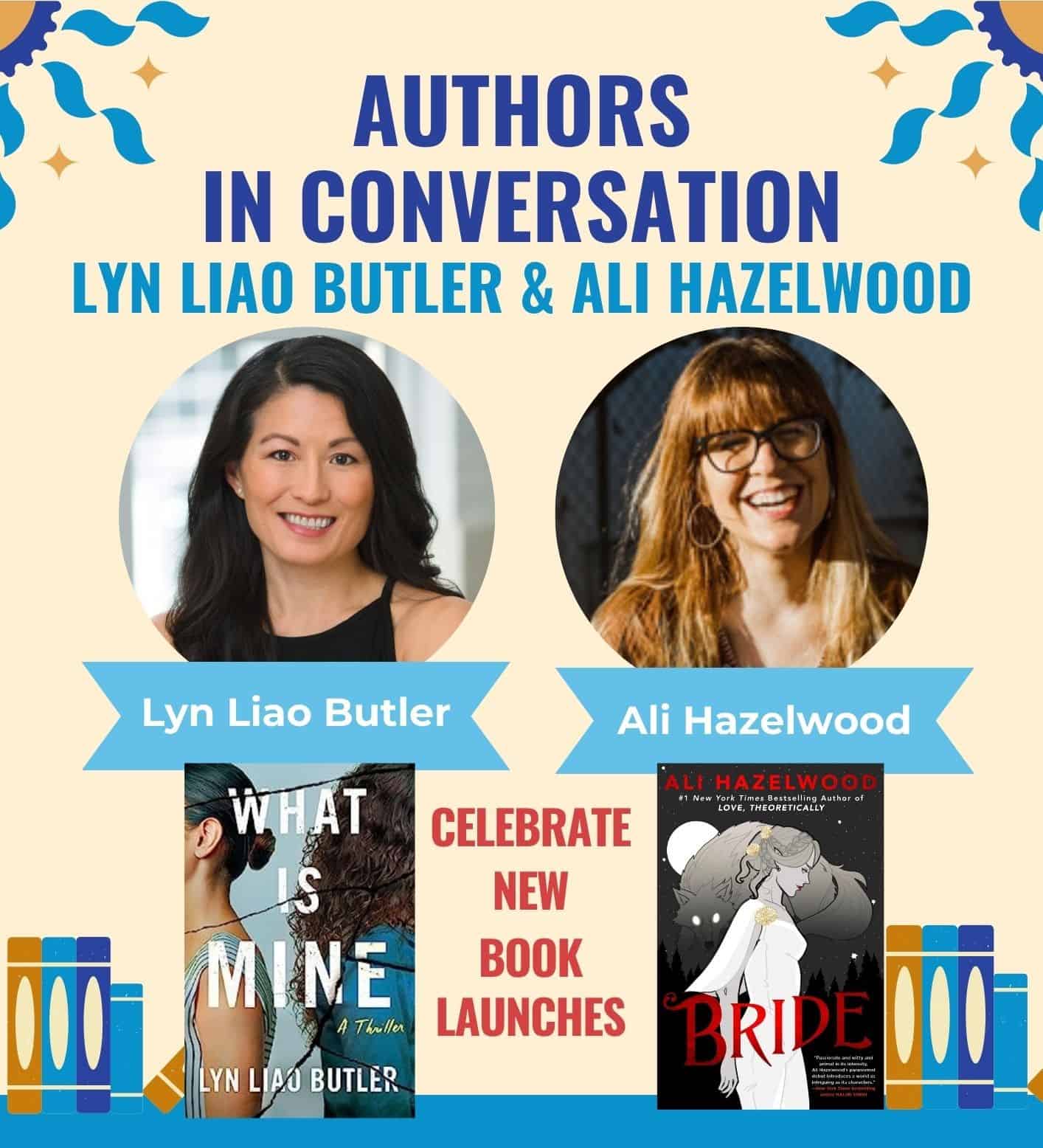 Bestselling Authors Lyn Liao Butler & Ali Hazelwood at Harrison Library Feb. 7 Bestselling Authors Lyn Liao Butler & Ali Hazelwood at Harrison Library Feb. 7
