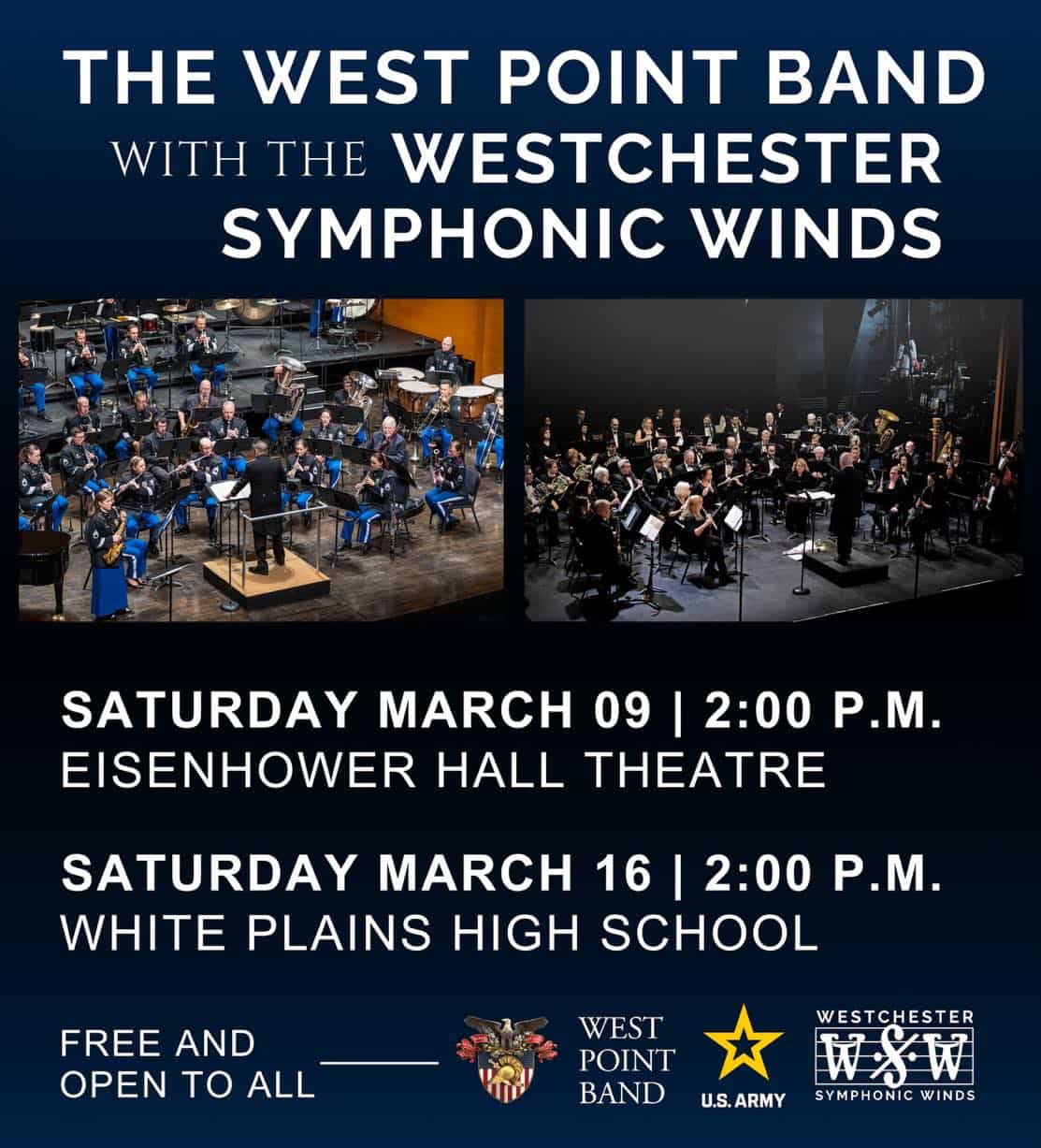 The West Point Band and Westchester Symphonic Winds Present Two Performances in March The West Point Band and Westchester Symphonic Winds Present Two Performances in March