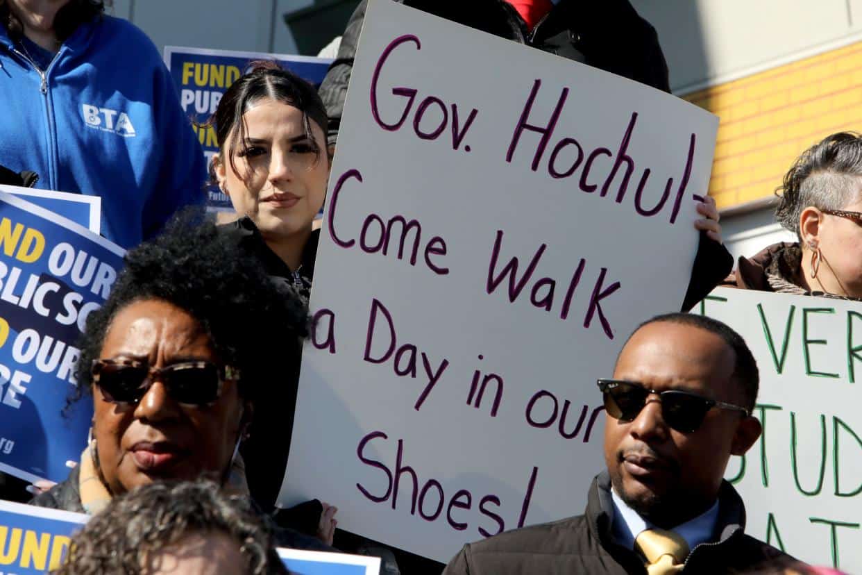 Westchester Teachers, Parents and Elected Officials Rally for More State Education Aid Westchester Teachers, Parents and Elected Officials Rally for More State Education Aid