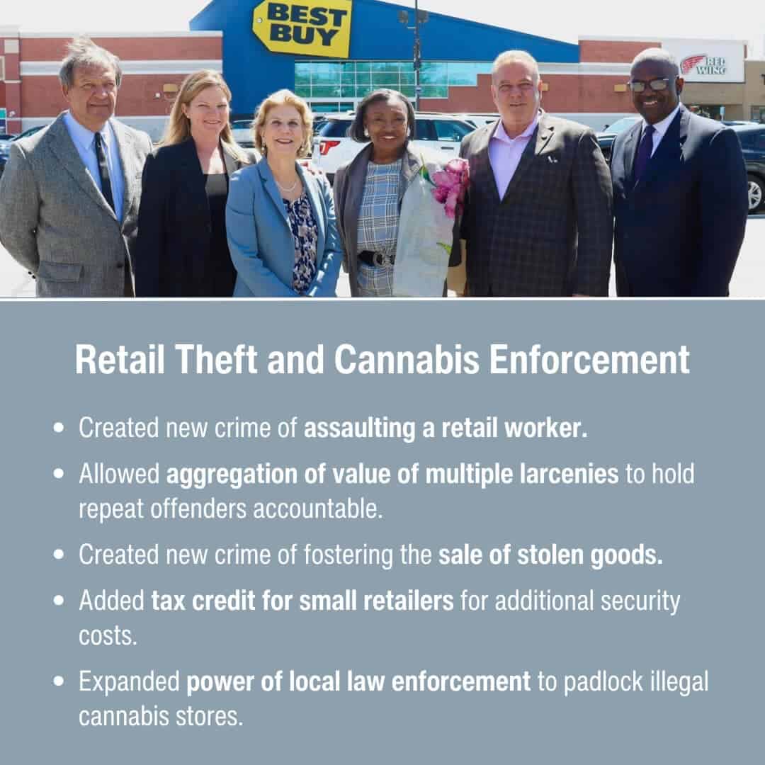Majority Leader Stewart-Cousins & Senator Mayer Announce New Laws in State Budget to Stop Retail Theft & Illegal Cannabis Shops Majority Leader Stewart-Cousins & Senator Mayer Announce New Laws in State Budget to Stop Retail Theft & Illegal Cannabis Shops