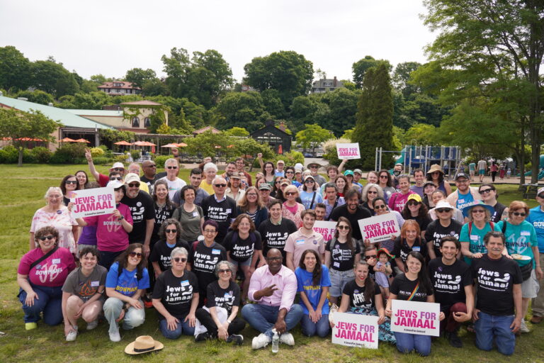 More than 100 “Jews for Jamaal” Rally with Rep. Bowman in Hastings-on-Hudson