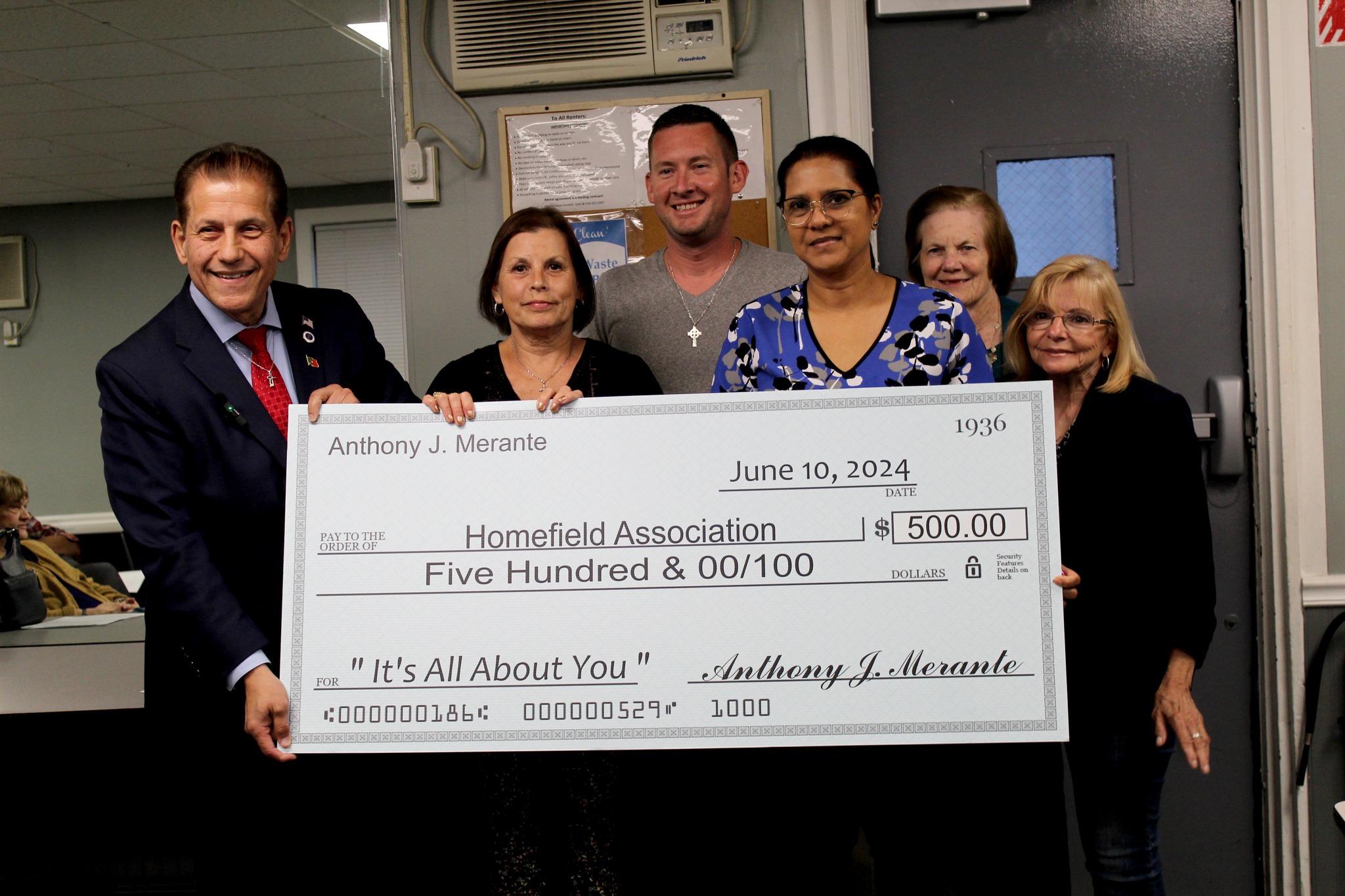Councilman Merante Gives Back Pay Raise to Local Organizations Councilman Merante Gives Back Pay Raise to Local Organizations