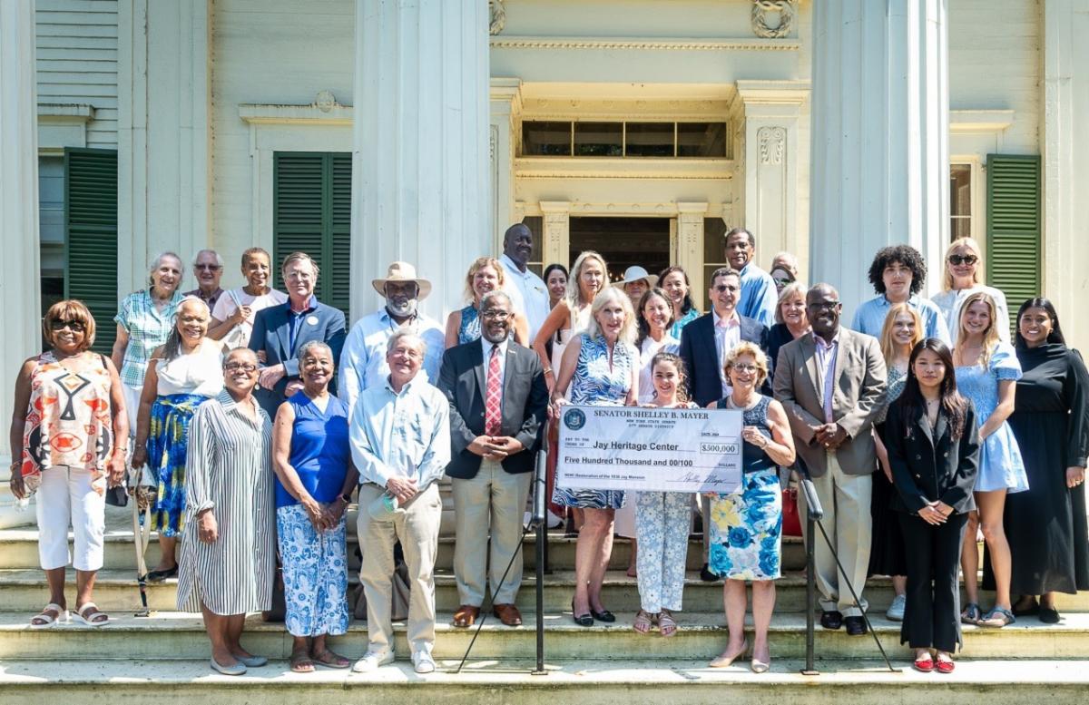 Senator Shelley Mayer and Jay Heritage Center Announce $500,000 in State Funding to Restore the 1838 Jay Mansion Senator Shelley Mayer and Jay Heritage Center Announce $500,000 in State Funding to Restore the 1838 Jay Mansion