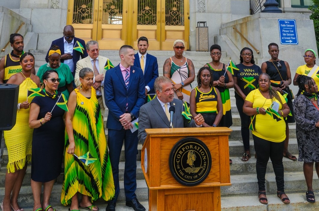 Jamaican Flag Raising at Yonkers City Hall Jamaican Flag Raising at Yonkers City Hall
