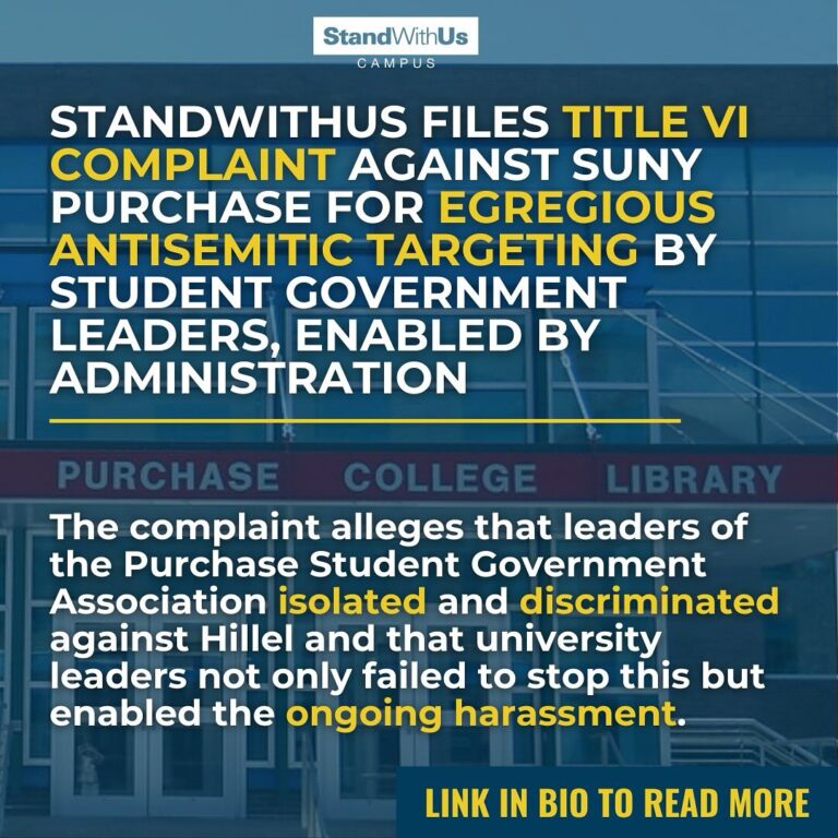 Federal Civil Rights Complaint Against SUNY Purchase Claims Antisemitic Targeting by Student Government