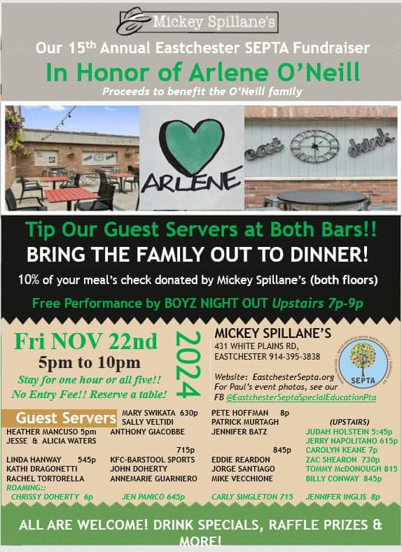 Eastchester Fundraiser in Honor of Arlene O’Neill Eastchester Fundraiser in Honor of Arlene O’Neill