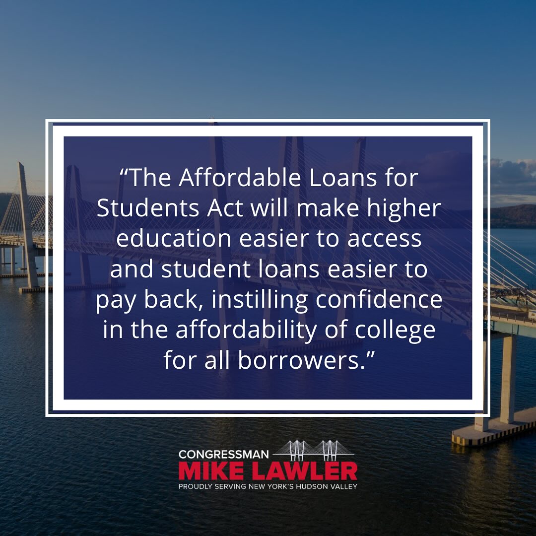 CONGRESSMAN LAWLER INTRODUCES BIPARTISAN BILL LOWERING INTEREST RATE ON ALL FEDERAL STUDENT LOANS TO 1% CONGRESSMAN LAWLER INTRODUCES BIPARTISAN BILL LOWERING INTEREST RATE ON ALL FEDERAL STUDENT LOANS TO 1%