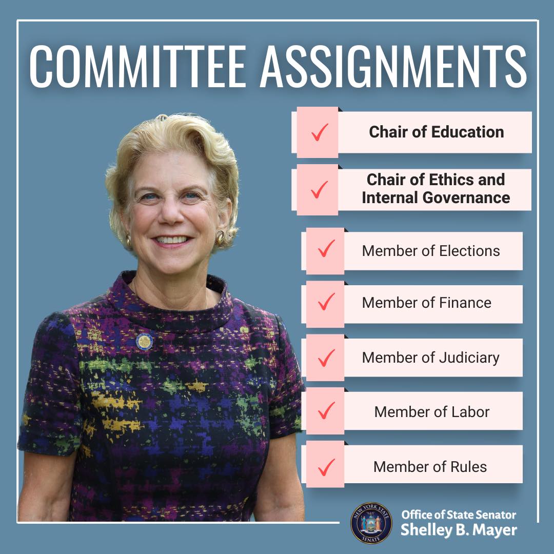 Senator Shelley Mayer Keeps Powerful Chair of Education Committee Senator Shelley Mayer Keeps Powerful Chair of Education Committee